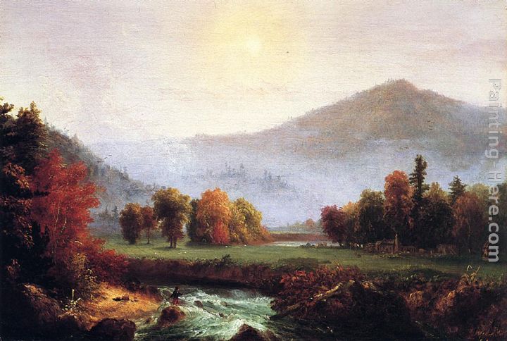 Morning Mist Rising, Plymouth, New Hampshire painting - Thomas Cole Morning Mist Rising, Plymouth, New Hampshire art painting